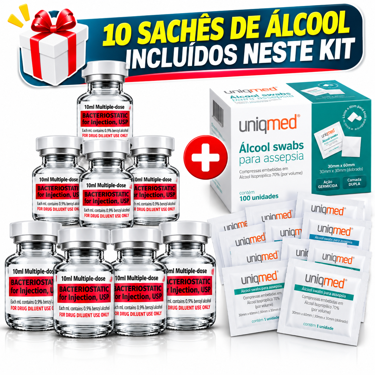 10 agua bac 10ml + 10 sache 10 agua bac 10ml + 10 sache